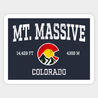 Mt Massive Colorado 14ers Vintage Athletic Mountains Sticker